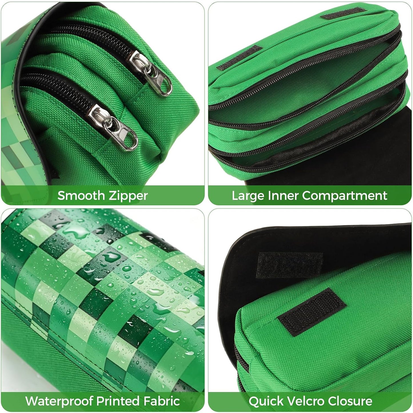 Large Green Waterproof Pencil Case