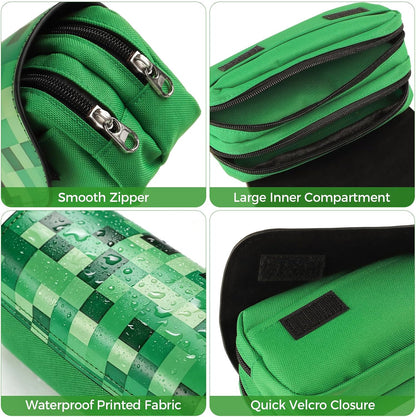 Large Green Waterproof Pencil Case